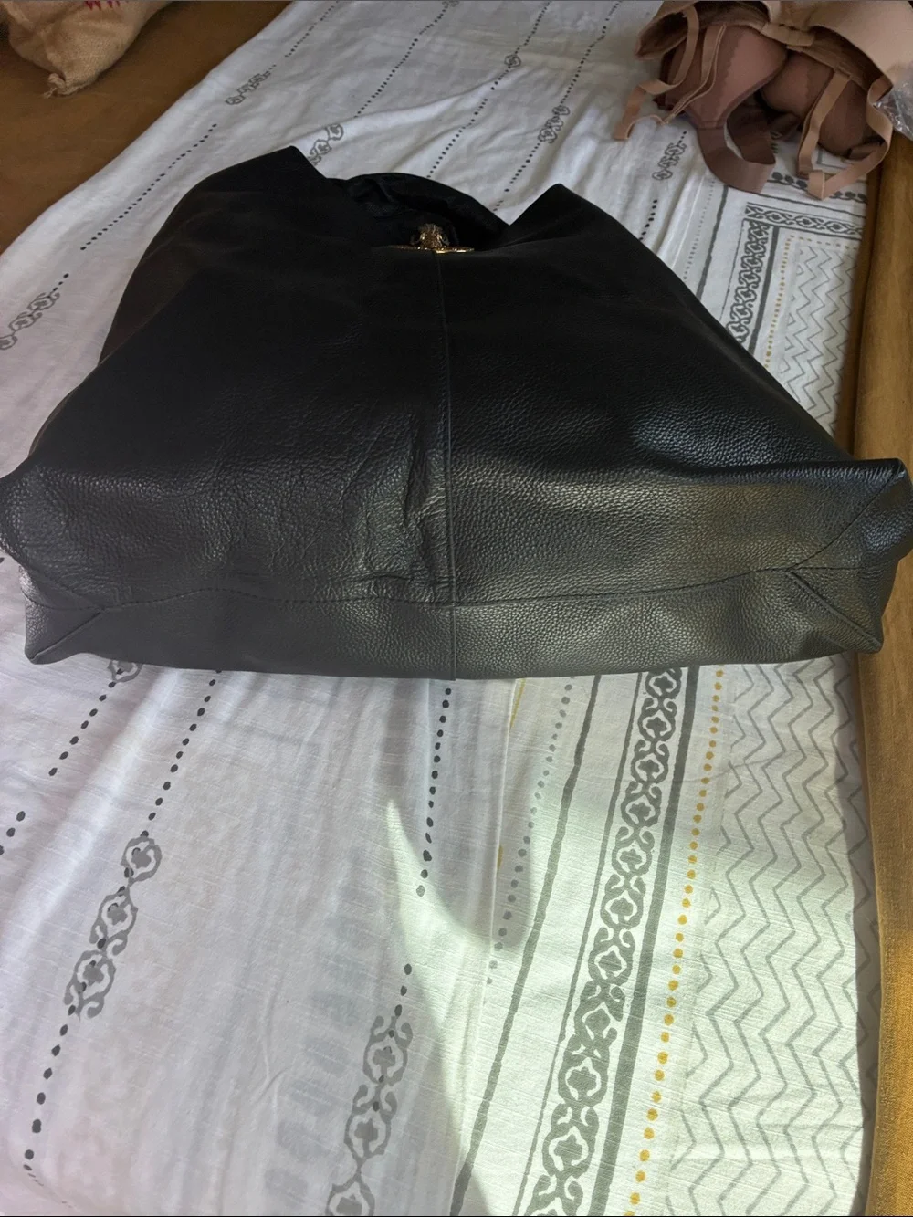 Kurt Geiger Black Leather   Chelsea Large Hobo